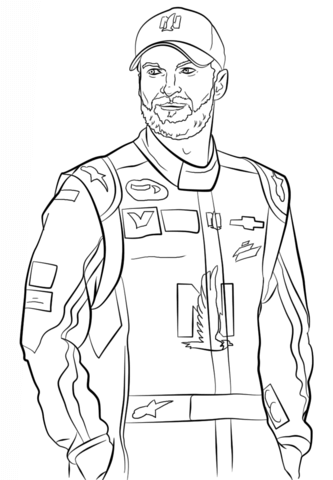 Dale Earnhardt Jr Coloring Page